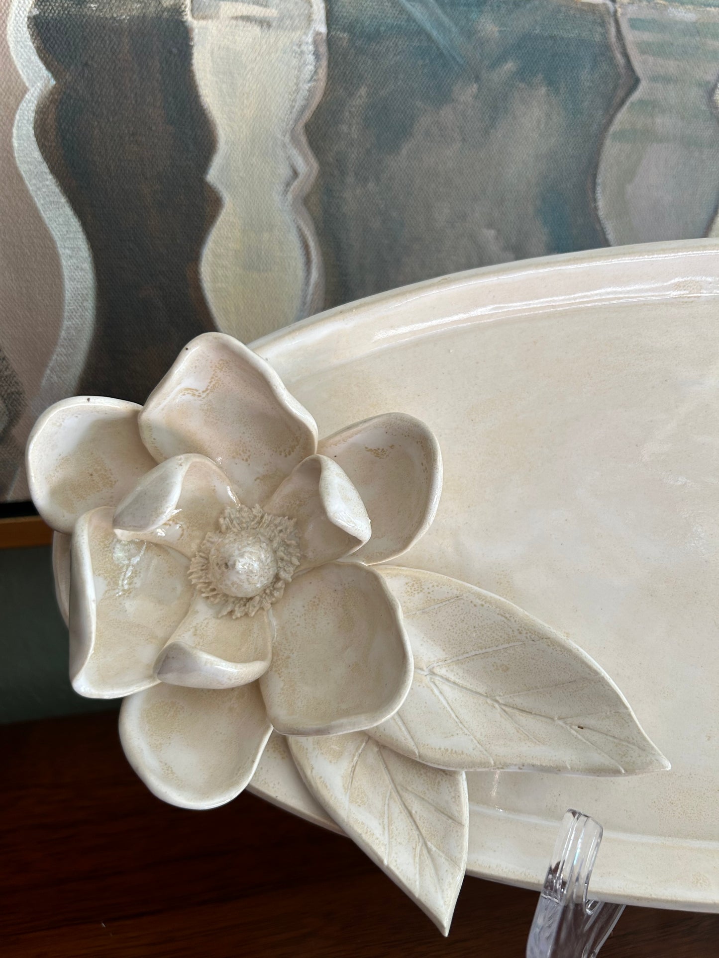 Small oval magnolia platter (n. 10)