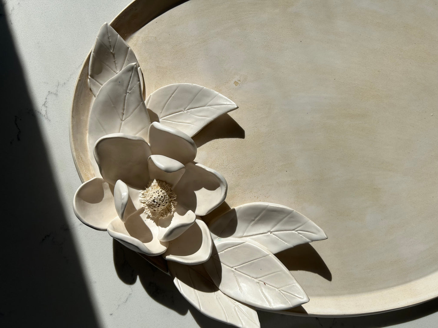 Large oval magnolia swag platter (n. 11)