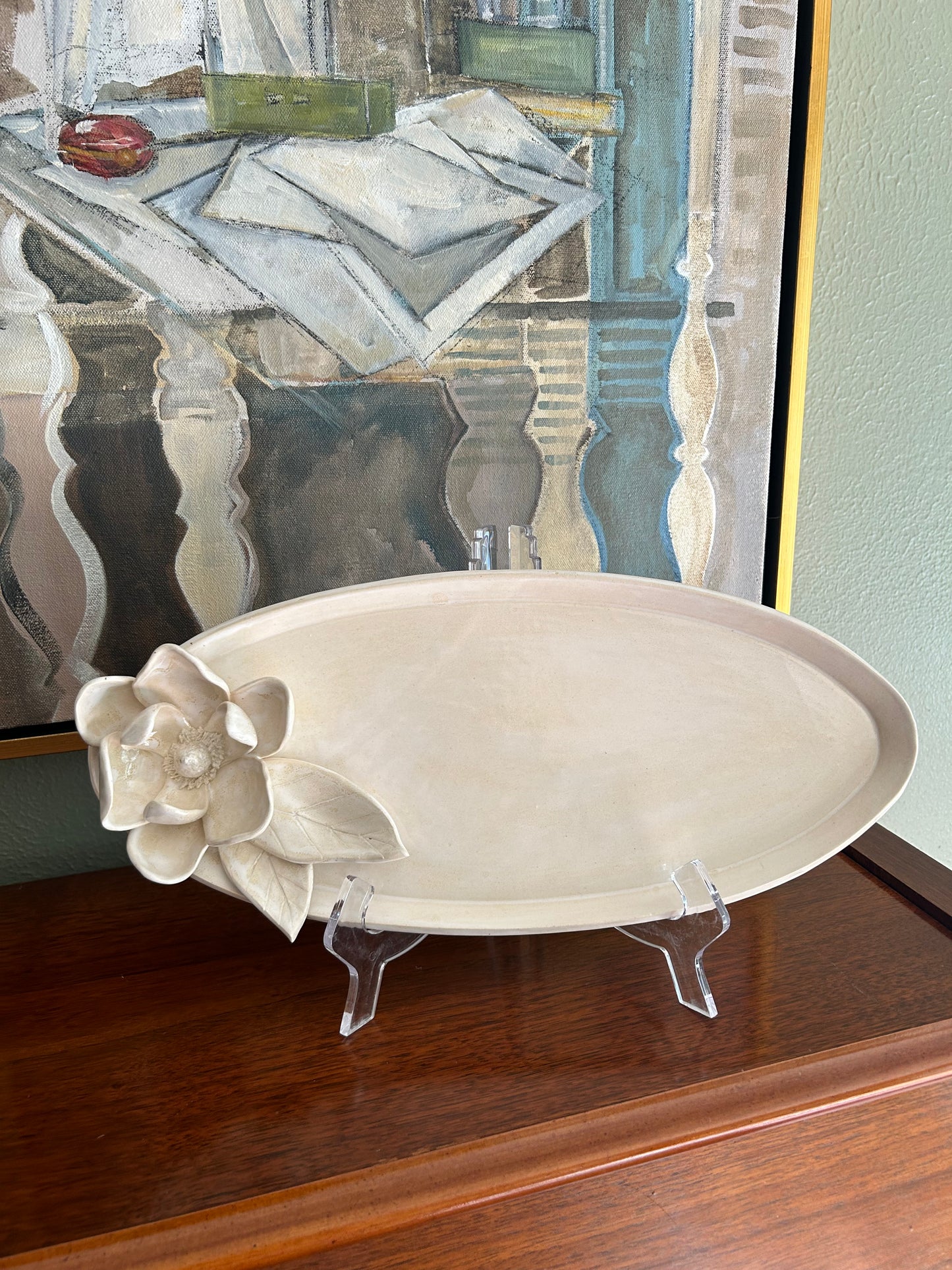 Small oval magnolia platter (n. 10)