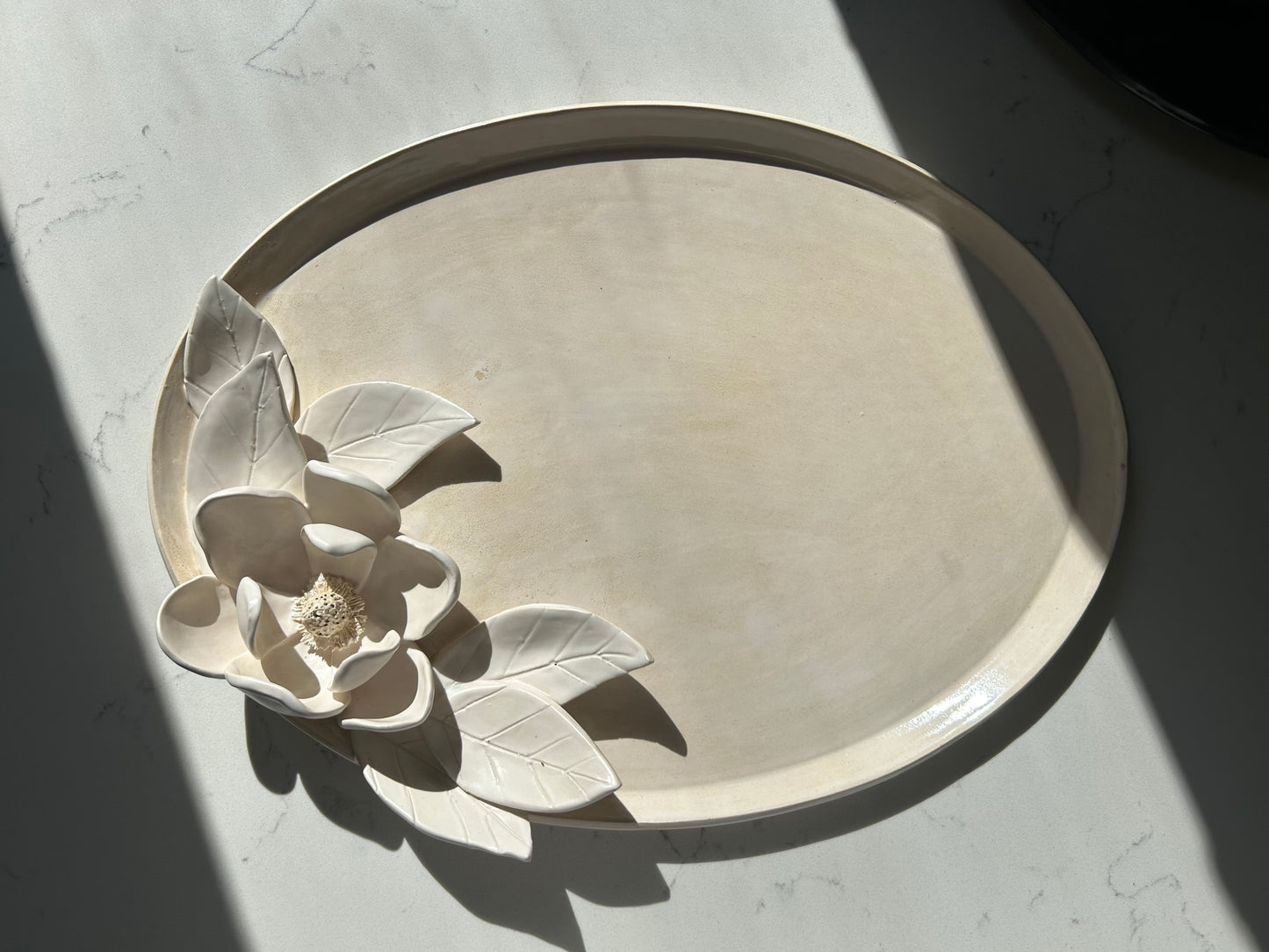 Large oval magnolia swag platter (n. 11)