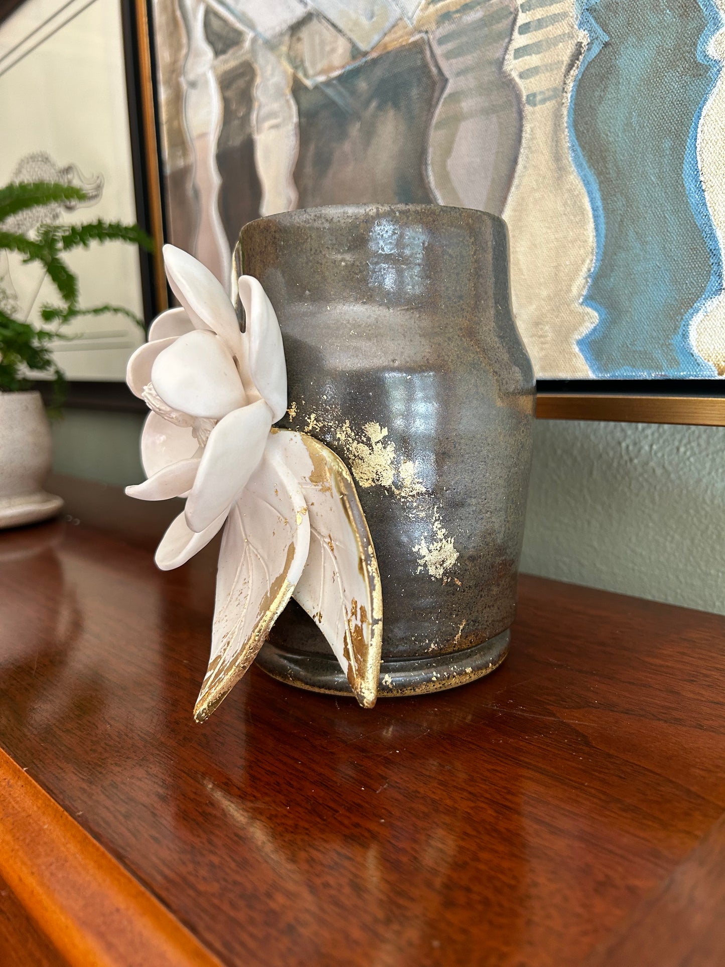 Vera Vase dark with gold (n. 15)