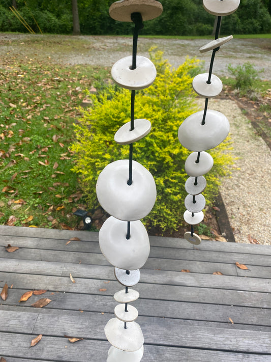 Black and White Moon Chimes