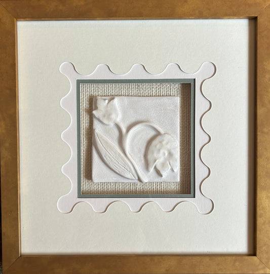 PREORDER Framed Handmade Ceramic Tile (TULIP 2)