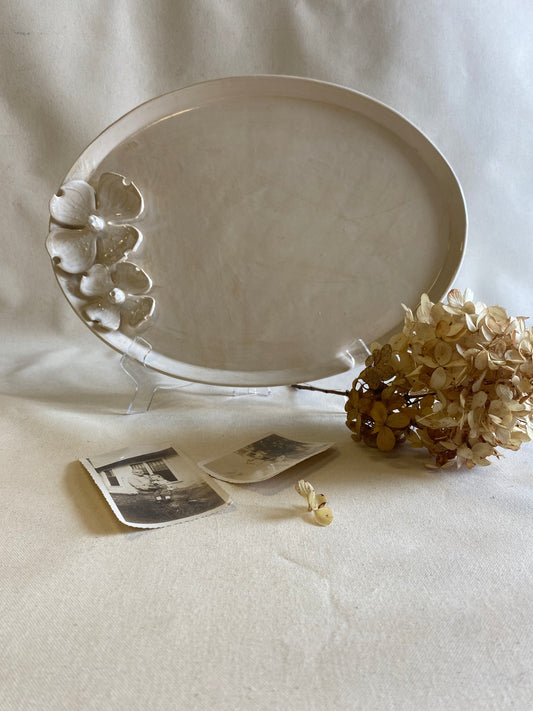 Large Oval Double Dogwood Platter