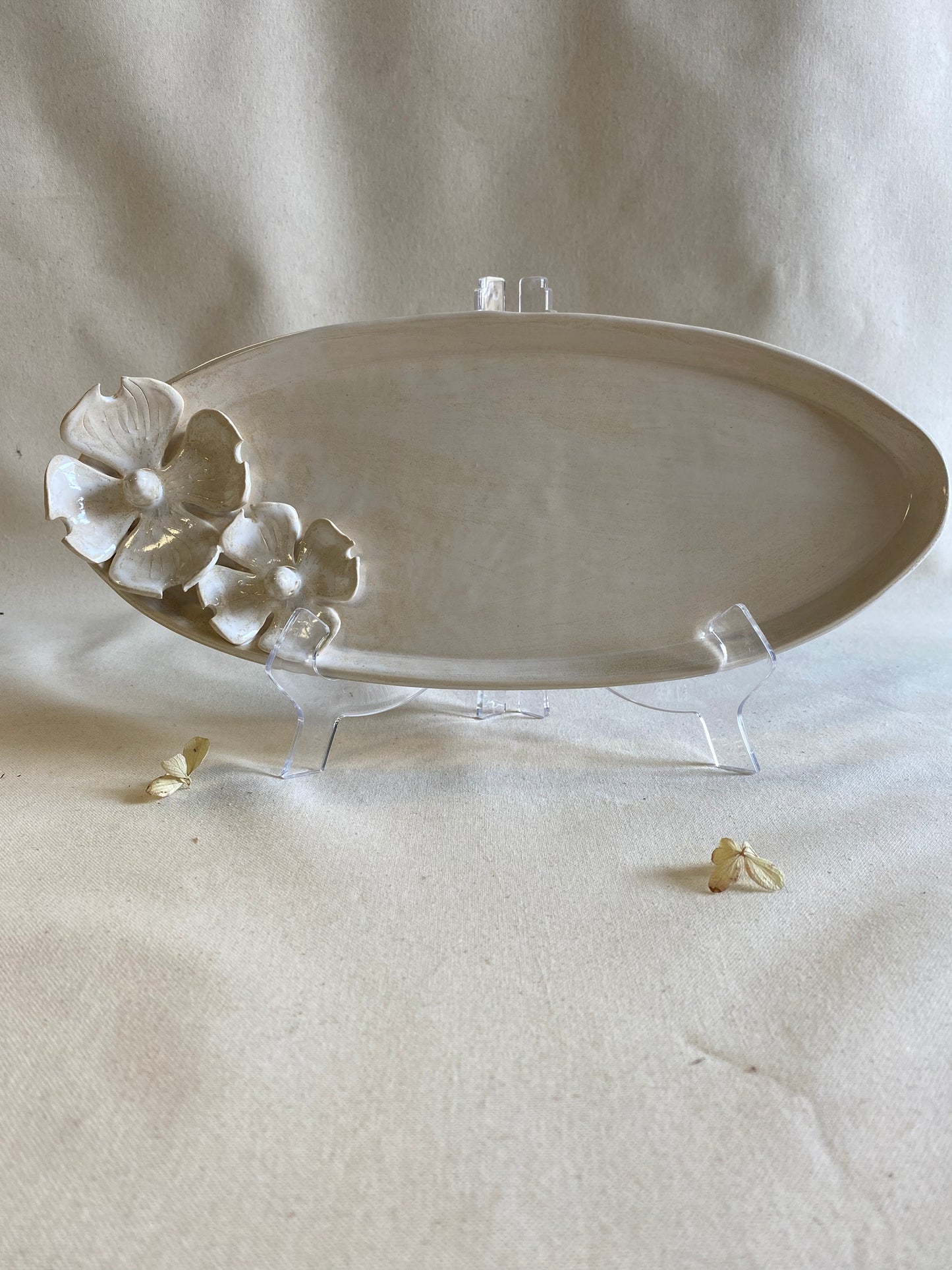 Small Oval Double Dogwood Platter